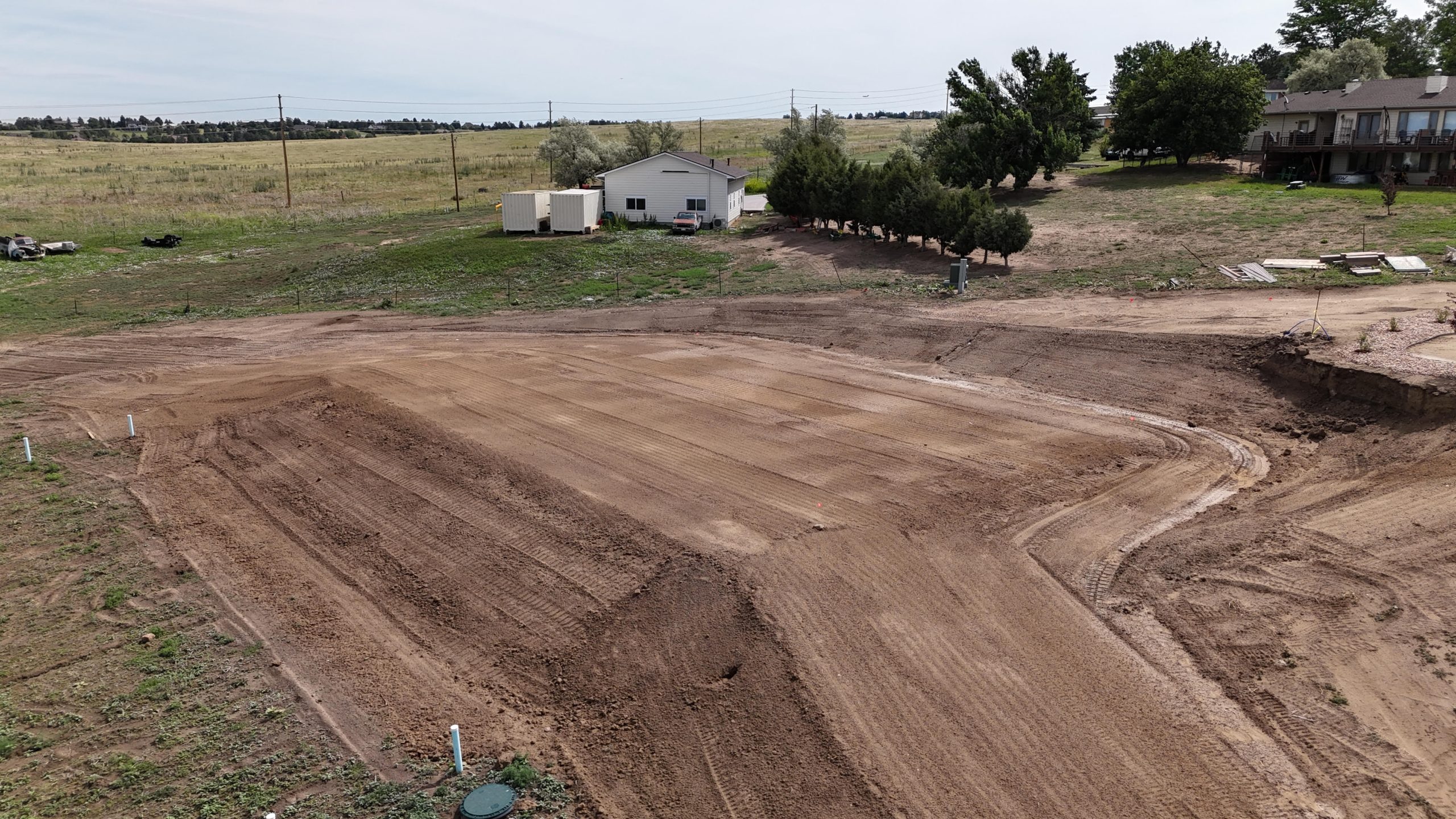 Barn and building pad grading